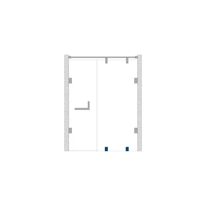 OZONE Glass Connector for Wall / Floor Mounting Polished Stainless Steel Finish, OGC-1E STD PSS