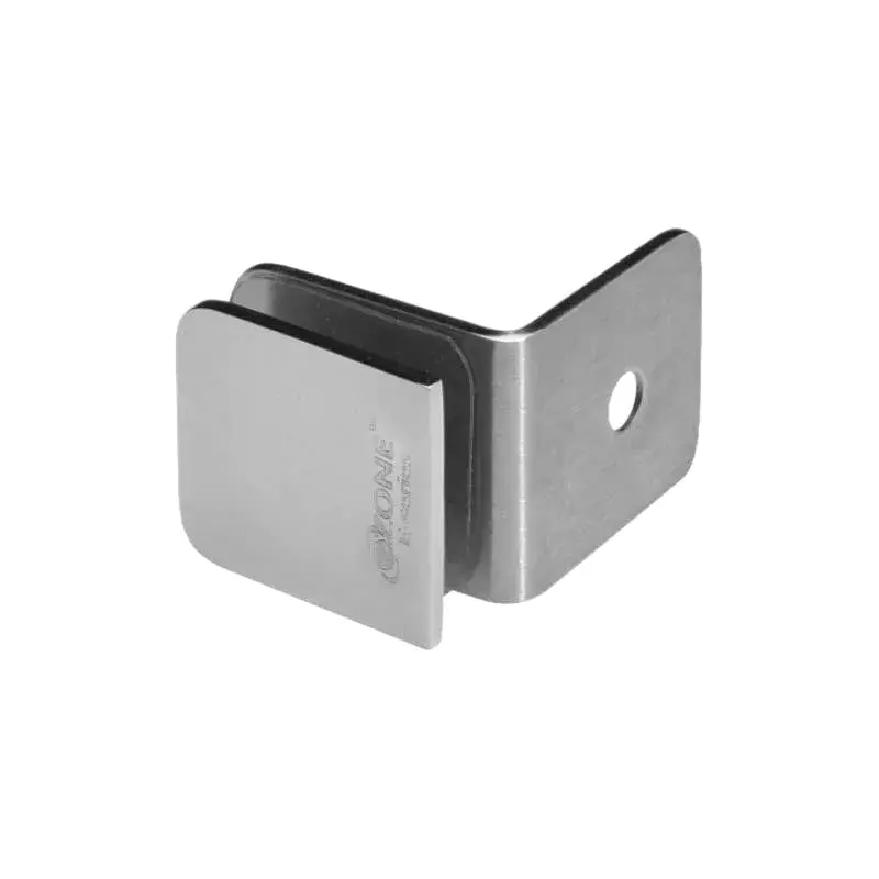 OZONE Wall to Glass Connector 90° Polished Stainless Steel Finish, OGC-4E STD PSS