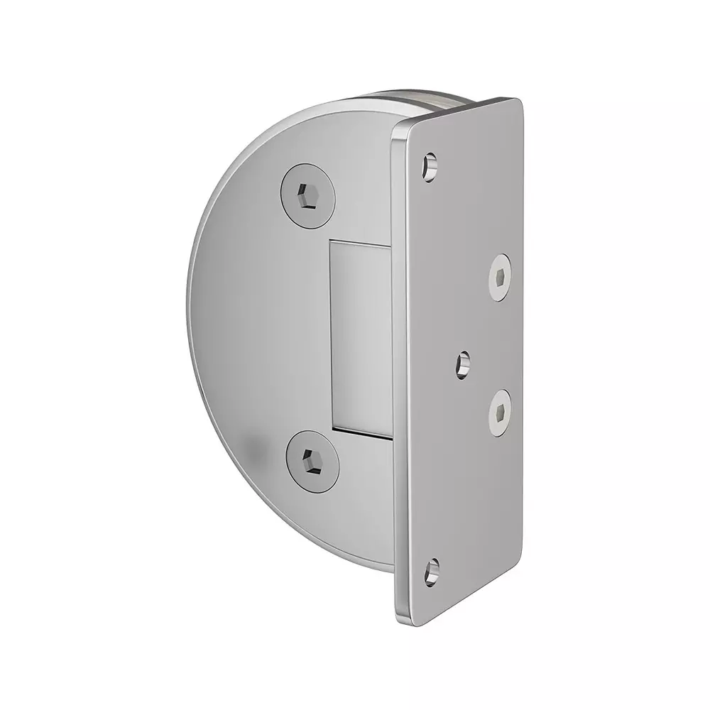 AIDO XL-C 5029 Polished Chrome Finish Shower Fitting Glass to Wall Bracket 90° Single Side Plate
