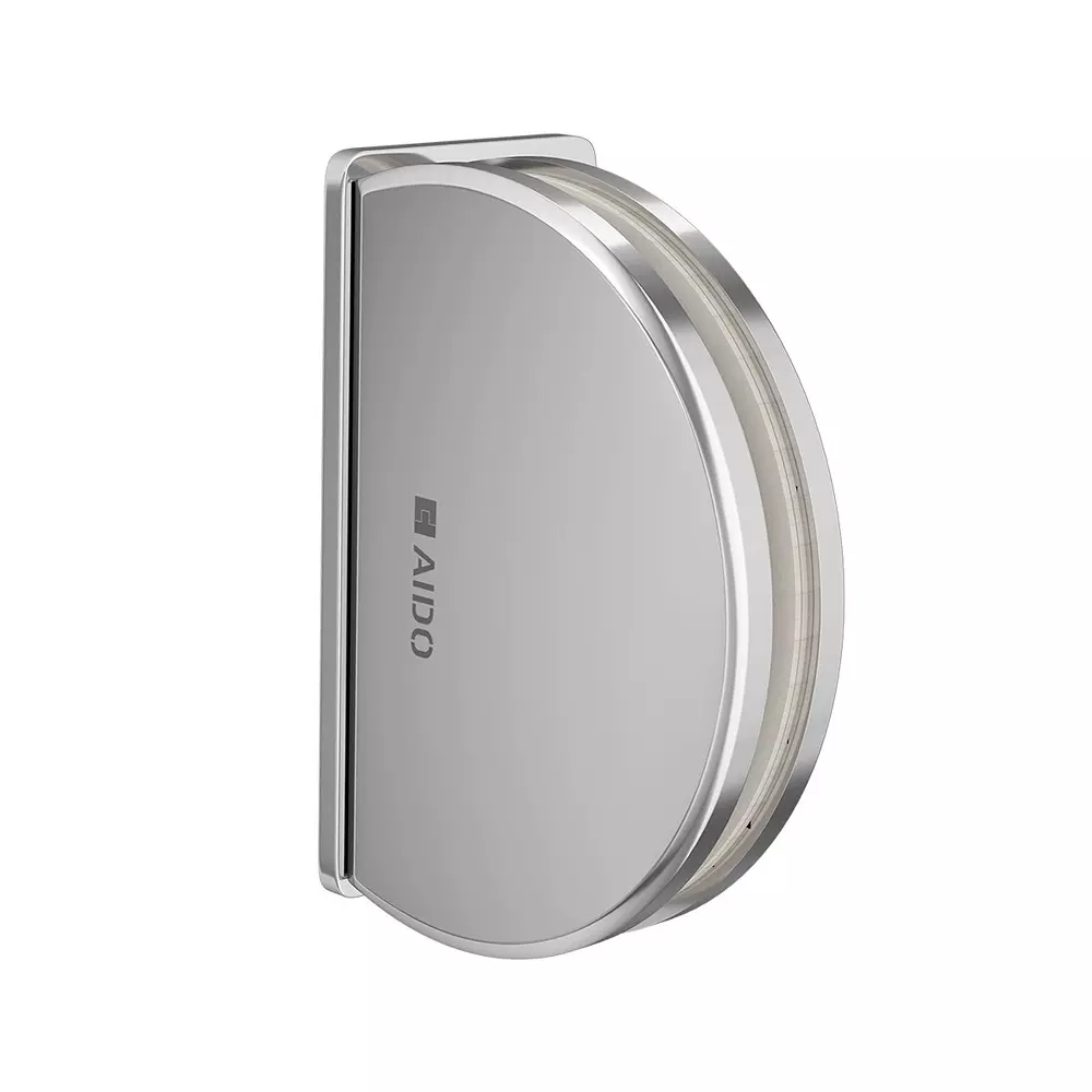 AIDO XL-C 5029 Polished Chrome Finish Shower Fitting Glass to Wall Bracket 90° Single Side Plate