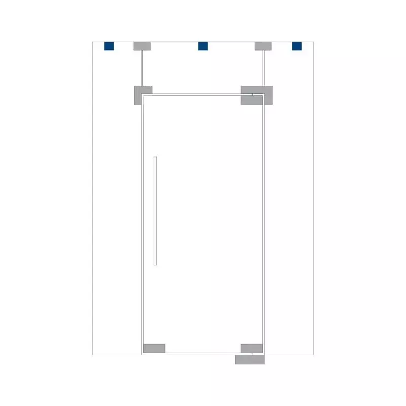 OZONE Wall to Glass Clamping Patch Aluminium Alloy Phantom Grey Finish, OPF-640 STD PHANTOM GREY