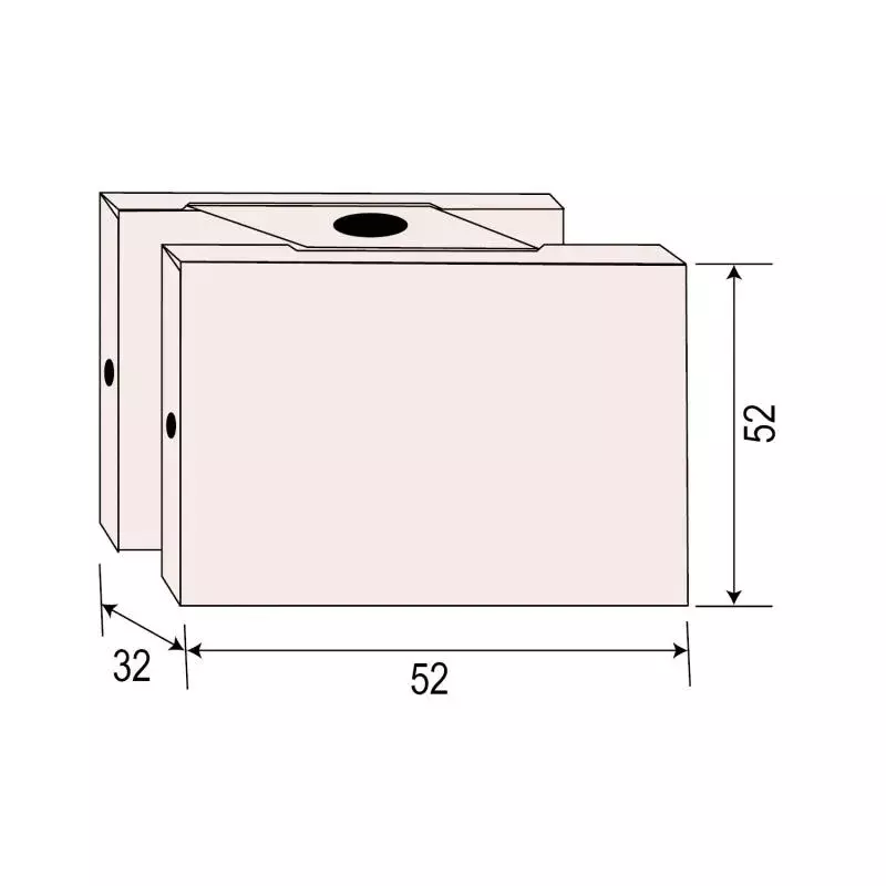 OZONE Wall to Glass Clamping Patch Aluminium Alloy Polished Stainless Steel Finish, OPF-640 STD PSS