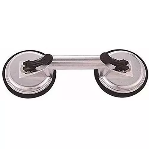 Flamingo Glass Carrying Handle/Lifter Puller 2 Cups 17 cm Aluminium, Rubber Grey, Black