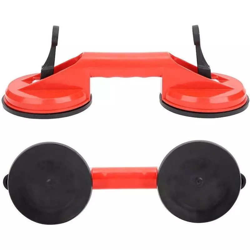 Flamingo Glass Carrying Handle/Lifter Puller 2 Cups 32.5 cm Plastic Red