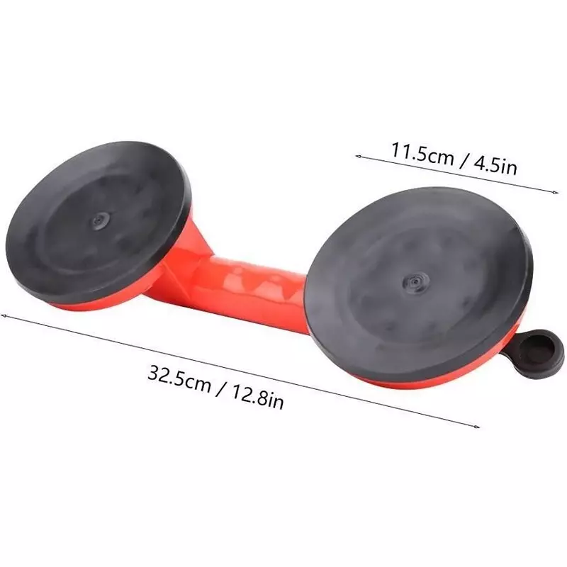 Flamingo Glass Carrying Handle/Lifter Puller 2 Cups 32.5 cm Plastic Red