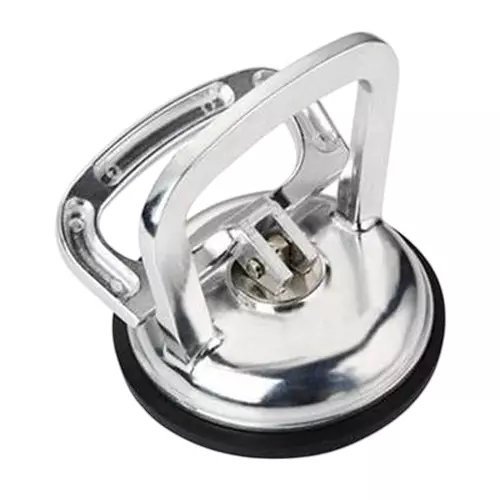 Flamingo Glass Carrying Handle/Lifter Puller 1 Cup 13 cm Aluminium, Rubber Silver