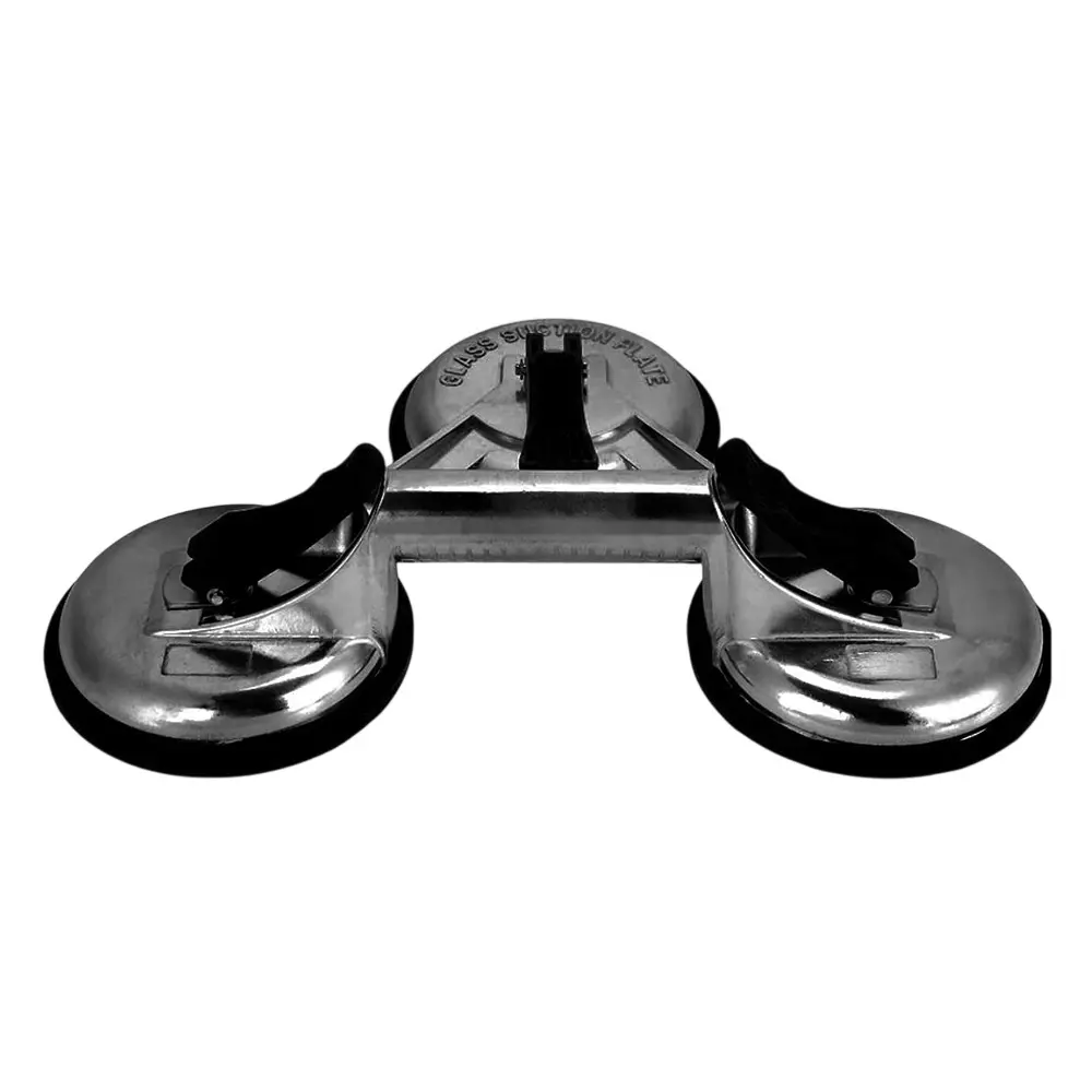 Darit Heavy Duty Glass Suction Cup Triple Cup 32.5 cm Grey for Floor Gap Fixer to Lift Large Glass & Tile, ES-318