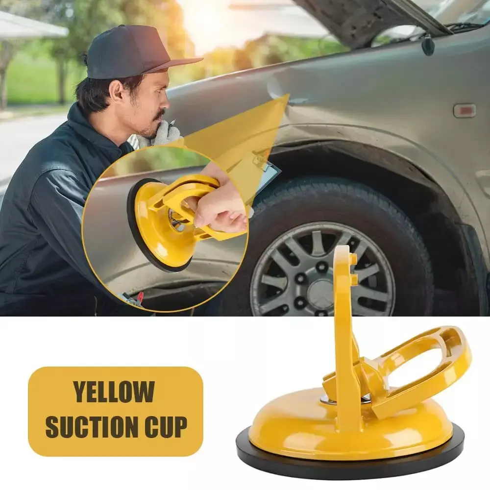 Godavari Glass Lifter 11.7 cm Aluminium 50 Kg Lifting Capacity Yellow