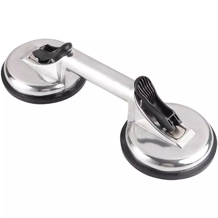 Flamingo Glass Carrying Handle/Lifter Puller 2 Cups 32 cm Aluminium, Rubber Silver (Pack of 2 Pcs)