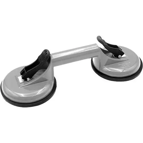 Flamingo Glass Carrying Handle/Lifter Puller 2 Cups 32.4 cm Aluminium, Rubber Grey, Black