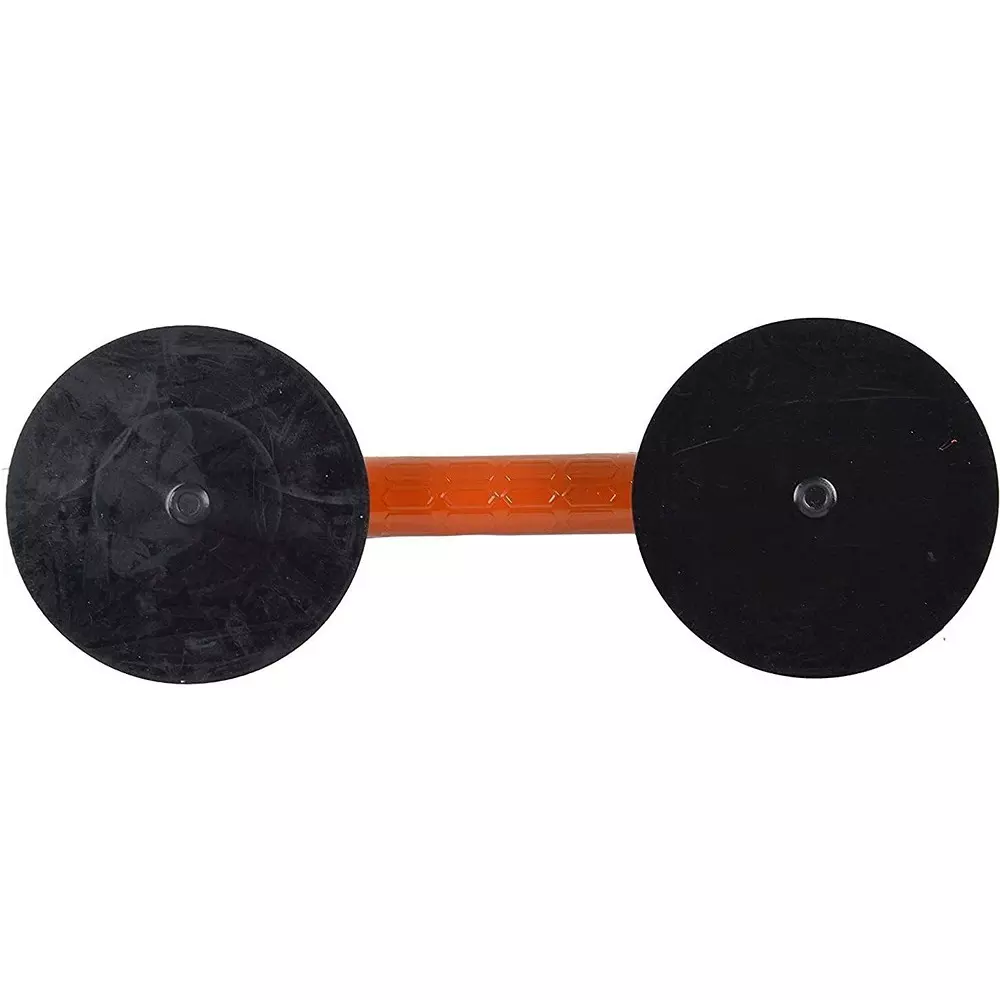 Flamingo Glass Carrying Handle/Lifter Puller 2 Cups 30 cm Aluminium, Rubber Red