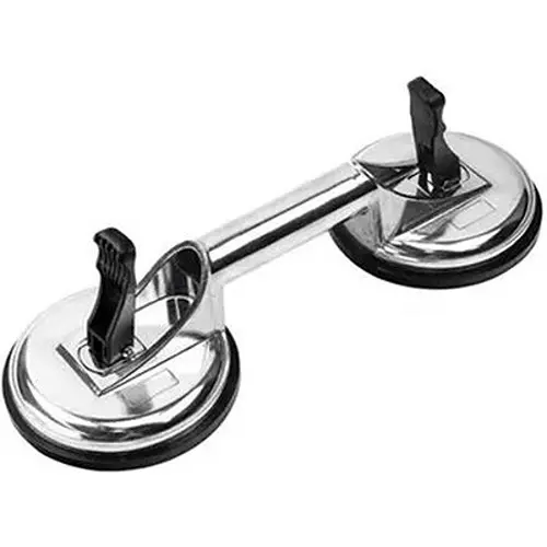 Flamingo Glass Carrying Handle/Lifter Puller 2 Cups 25 cm Stainless Steel, Rubber Silver