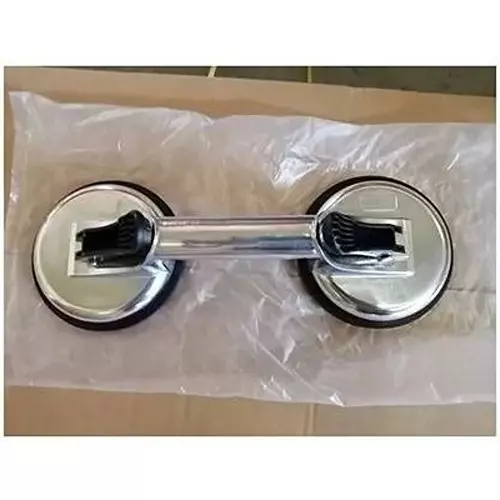 Flamingo Glass Carrying Handle/Lifter Puller 2 Cups 25 cm Stainless Steel, Rubber Silver
