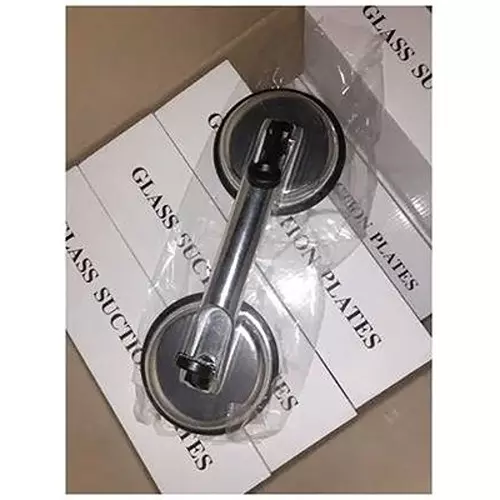 Flamingo Glass Carrying Handle/Lifter Puller 2 Cups 25 cm Stainless Steel, Rubber Silver