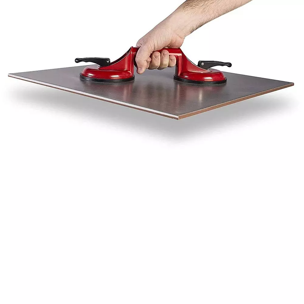 HBD SALES Power Full Suction Cup Double Claw Aluminium 20 cm Red & Black 100 Kg Capacity (Pack of 2)