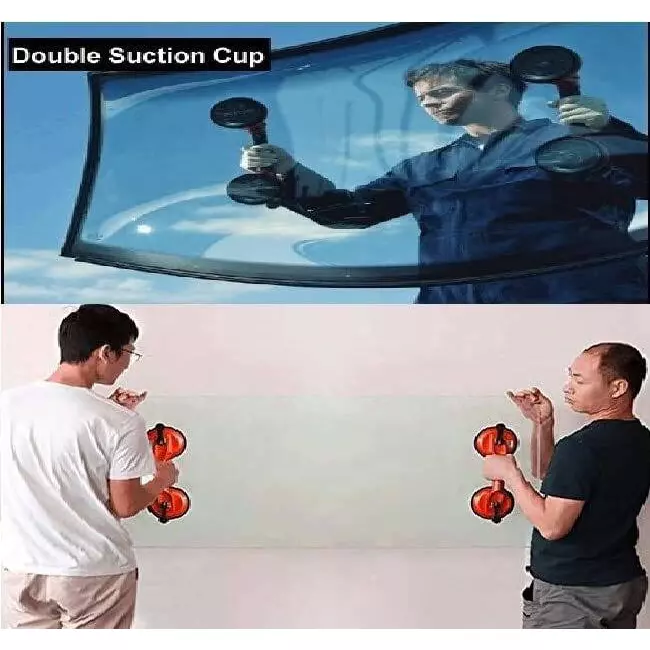HBD SALES Power Full Suction Cup Double Claw Aluminium 20 cm Red & Black 100 Kg Capacity (Pack of 2)