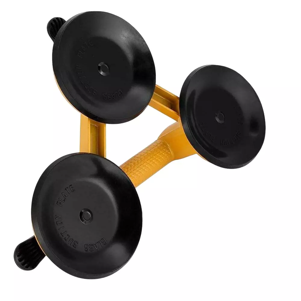 HBD SALES Suction Cup Tripple Claw Aluminium 20 cm Yellow & Black 135 Kg Capacity