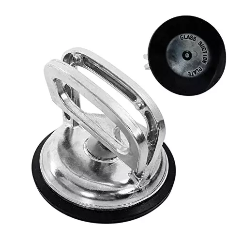 ATOZSHOP11 Single Suction Cup Glass Lifter Aluminium Silver with 50 Kg Weight Capacity