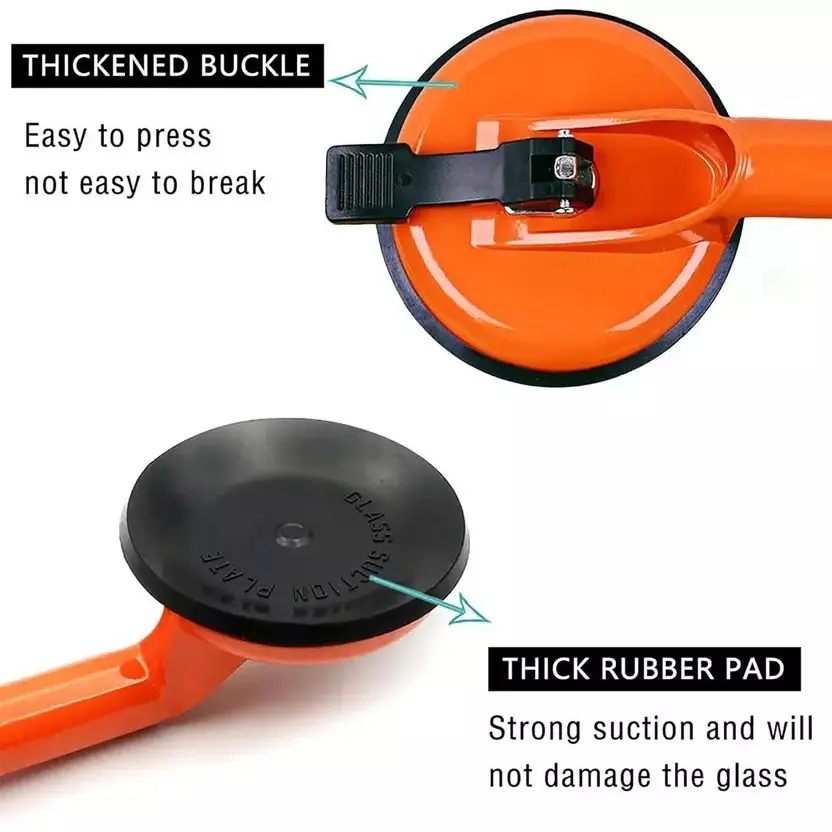 ATOZTOOLS Suction Cup Dent Remover Orange Color Alloy Steel Body for Dent Pulling, Glass Lifting (Pack of 2)