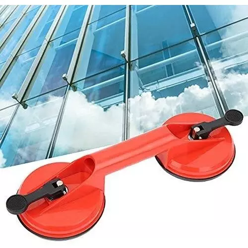 Flamingo Glass Carrying Handle/Lifter Puller 2 Cups 22 cm Plastic Red (Pack of 2 Pcs)