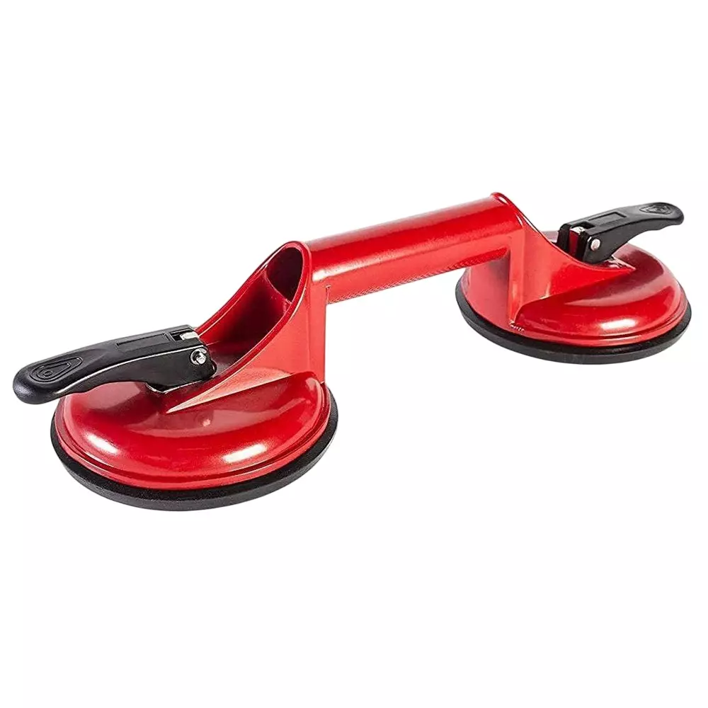 HBD SALES Heavy Duty and Work Suction Cup Double Claw Aluminium 25 cm Red & Black 100 Kg Capacity