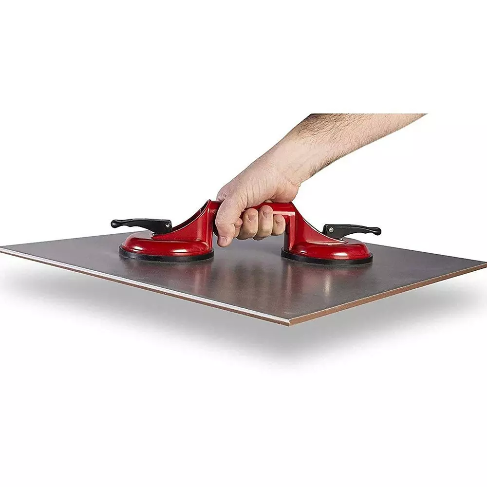 HBD SALES Heavy Duty and Work Suction Cup Double Claw Aluminium 25 cm Red & Black 100 Kg Capacity