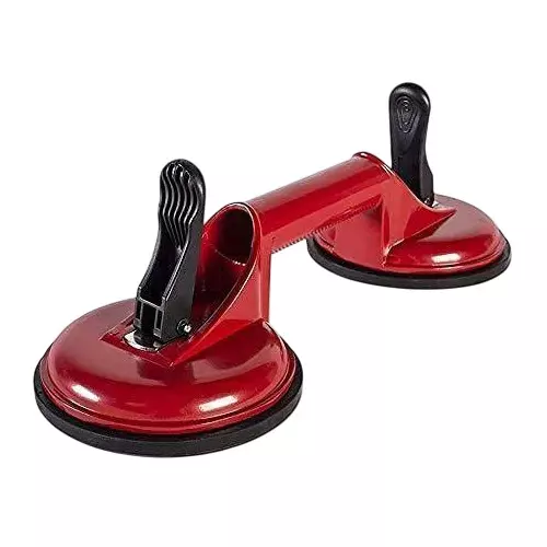HBD SALES Heavy Duty and Work Suction Cup Double Claw Aluminium 25 cm Red & Black 100 Kg Capacity