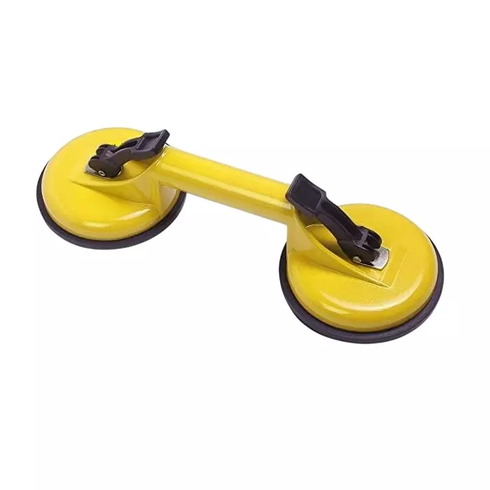 HBD SALES Premium Suction Cup Double Claw Aluminium 23 cm Yellow & Black 100 Kg Capacity