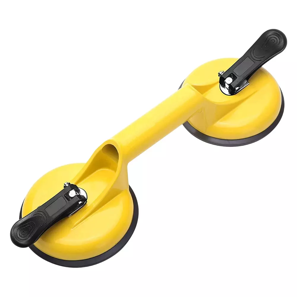 HBD SALES Suction Cup Double Claw Aluminium 24 cm Yellow & Black 100 Kg Capacity