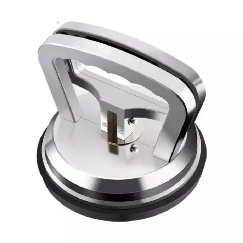 ATOZSHOP11 Single Suction Cup Glass Lifter Aluminum With Impact-Resistant Housing Silver 120 mm (4.7 inch) Cup Dia.