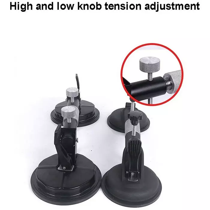 FLAMINGO ENTERPRISE Double Cup Seam Setter Vacuum Leveling Tool Aluminum Alloy & Rubber Black 11 cm Length, FM-245