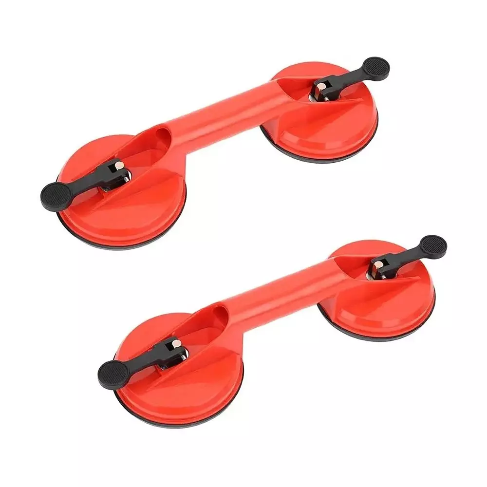 Godavari Vacuum Suction Cup Glass Lifter 15 cm Red (Pack of 2)