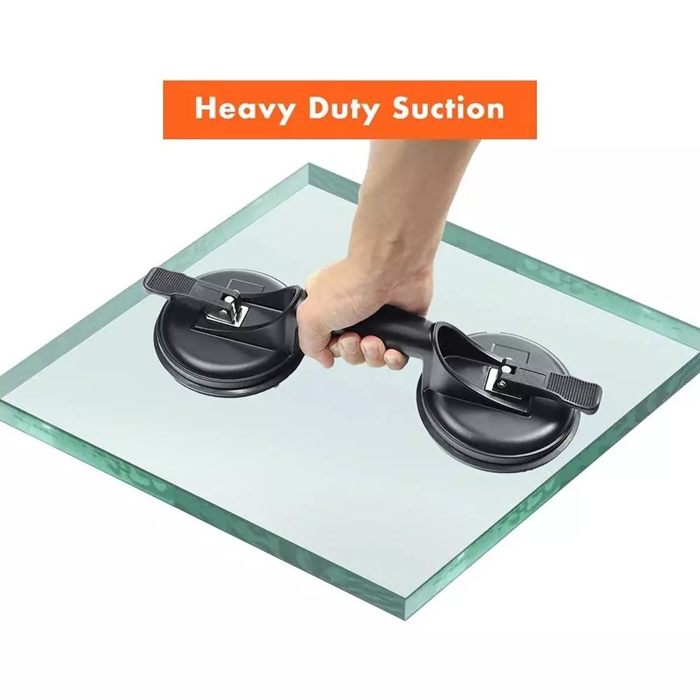 Flamingo Glass Carrying Handle/Lifter Puller 2 Cups 30 cm Aluminium, Rubber Black (Pack of 2 Pcs)