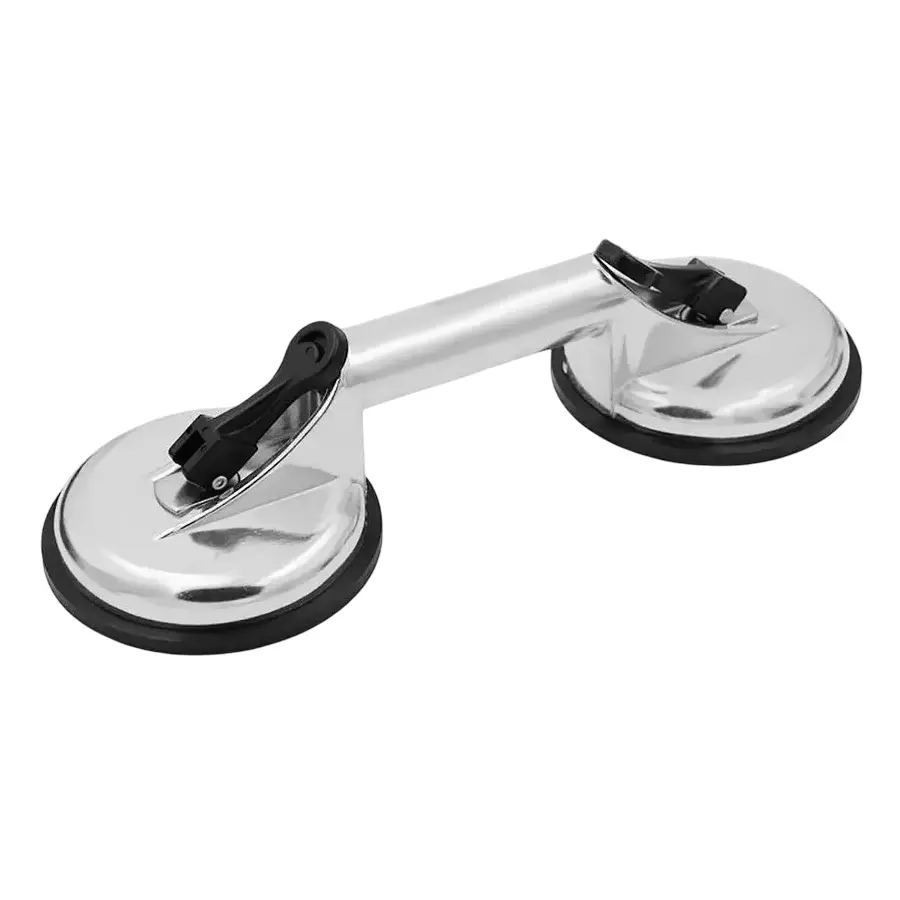 Even Glass Suction with 2 Cups  Lifter Silver & Black 32 cm Length Aluminium for Home & Professional Use