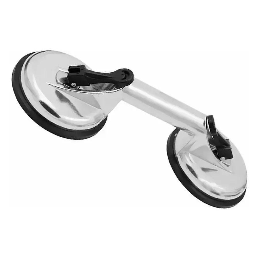 Even Glass Suction with 2 Cups  Lifter Silver & Black 32 cm Length Aluminium for Home & Professional Use