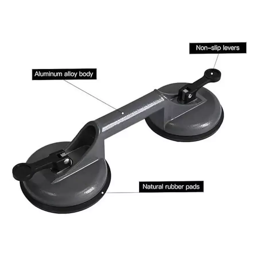 ATOZTOOLS Suction Cup Dent Remover Grey Color Alloy Steel Body for Dent Pulling, Glass Lifting (Pack of 2)