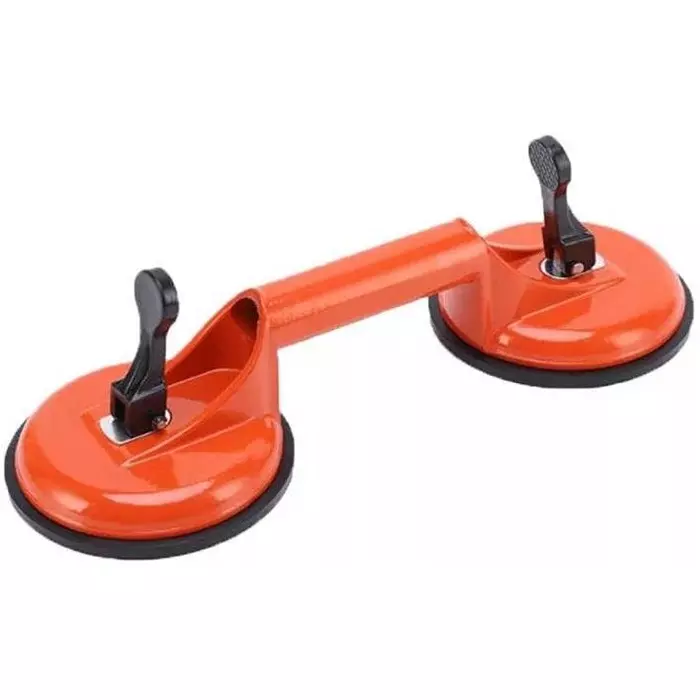 Flamingo Glass Carrying Handle/Lifter Puller 2 Cups 22 cm Plastic Orange