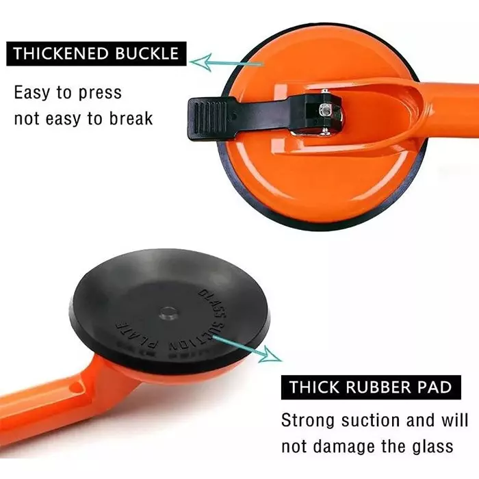 Flamingo Glass Carrying Handle/Lifter Puller 2 Cups 22 cm Plastic Orange