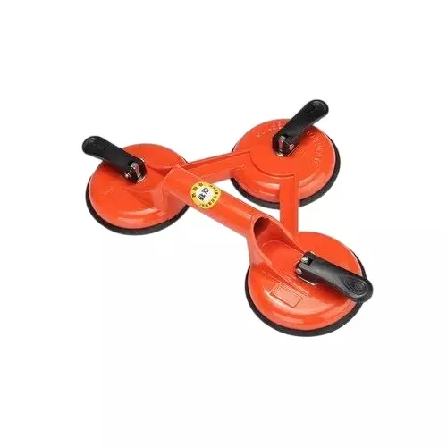 ATOZSHOP11 Triple Suction Cup Glass Lifter Red with up to 145 Kg Weight Capacity