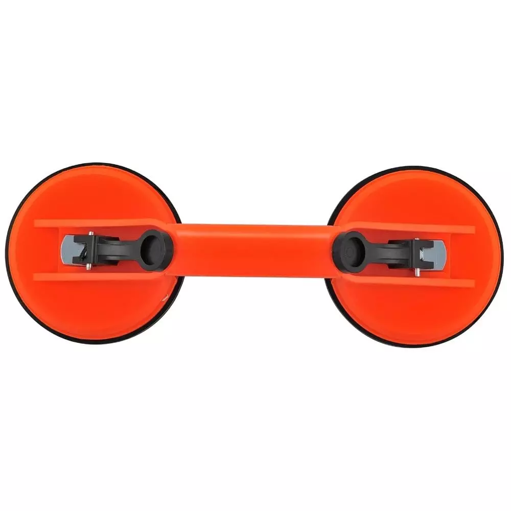 DY TOOLS Two Cups Vacuum Glass Suction Lifter Heavy Duty Plastic Orange & Black Color