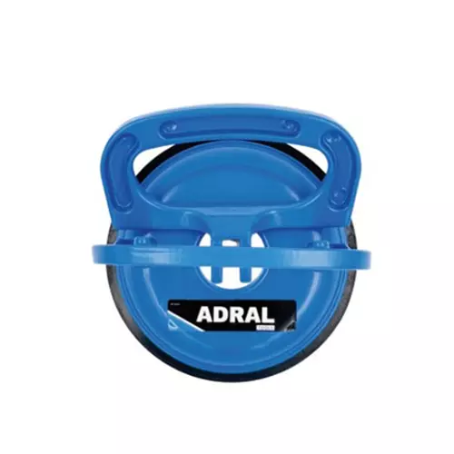 ADRAL Glass Lifter with 1 cup 35 Kg Lifting Capacity Aluminium Handle Natural Rubber Pad Blue 120 mm Solid Aluminium for Industrial Use, GSL1
