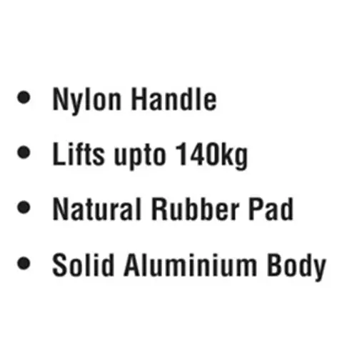 ADRAL Glass Lifter with 3 Cup 140 Kg Lifting Capacity Nylon Handle Natural Rubber Pad Blue 120 mm Solid Aluminium for Industrial Use, GSL3
