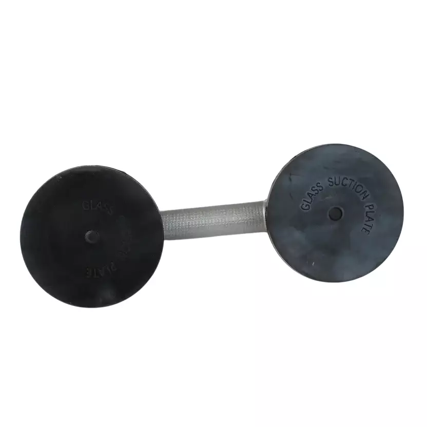 GENERIC Glass Suction Puller with Two Cups Leveler Silver & Black 9 cm Length Solid Aluminium for Home & Professional Use