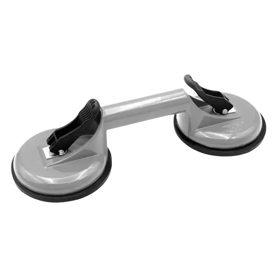 Darit Glass Lifting Suction with 2 Cups Grey & Black 32.4 cm Length Aluminium for Home & Professional Use