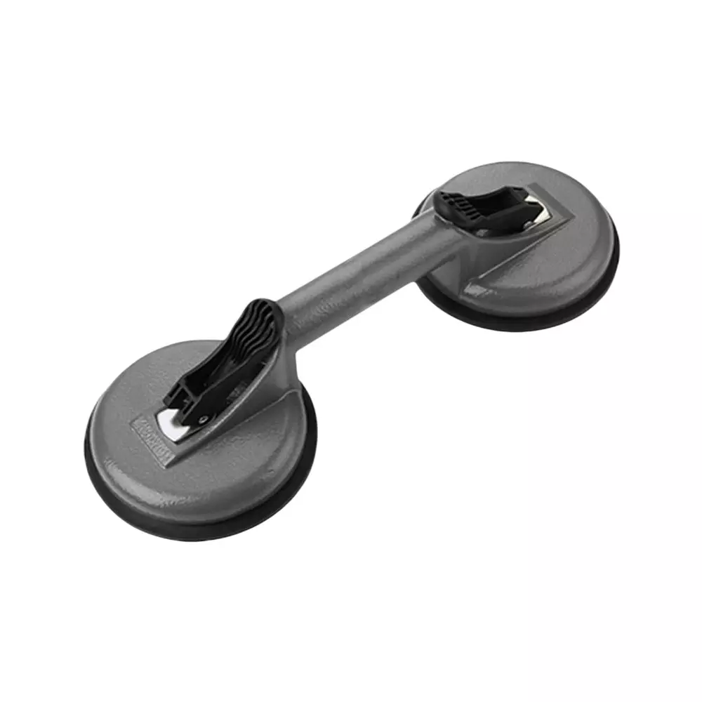 Darit Heavy Duty Glass Suction Cup Double Cup 32.5 cm Grey for Floor Gap Fixer to Lift Large Glass & Tile, ES-317