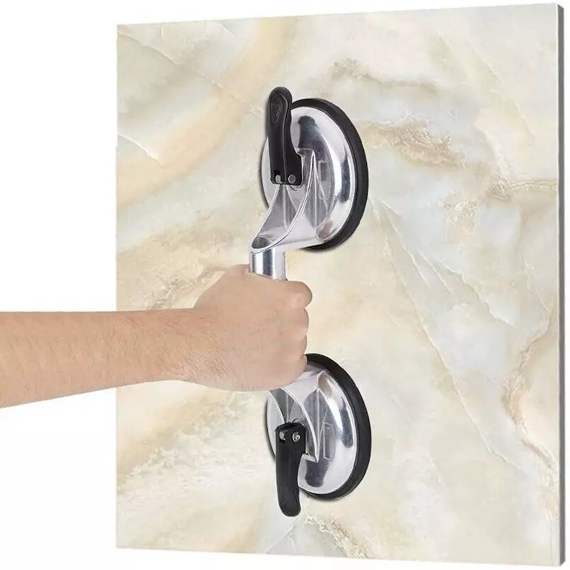 Flamingo Glass Carrying Handle/Lifter Puller 2 Cups 71 cm Aluminium, Rubber Silver