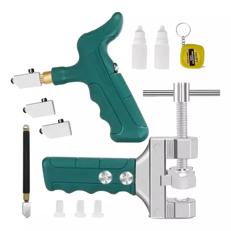 Flamingo Tiles and Glass Cutting Opanar Set with Glass Cuting Pen 10 cm Iron Green