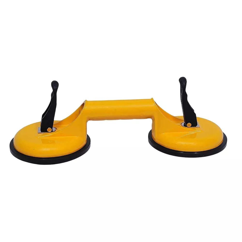 HBD SALES Premium Suction Cup Double Claw Aluminium Yellow & Black 100 Kg Capacity