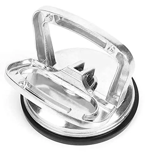 ATOZSHOP11 Single Suction Cup Glass Lifter Aluminum Alloy & High-Density Rubber Silver with 50 Kg Capacity