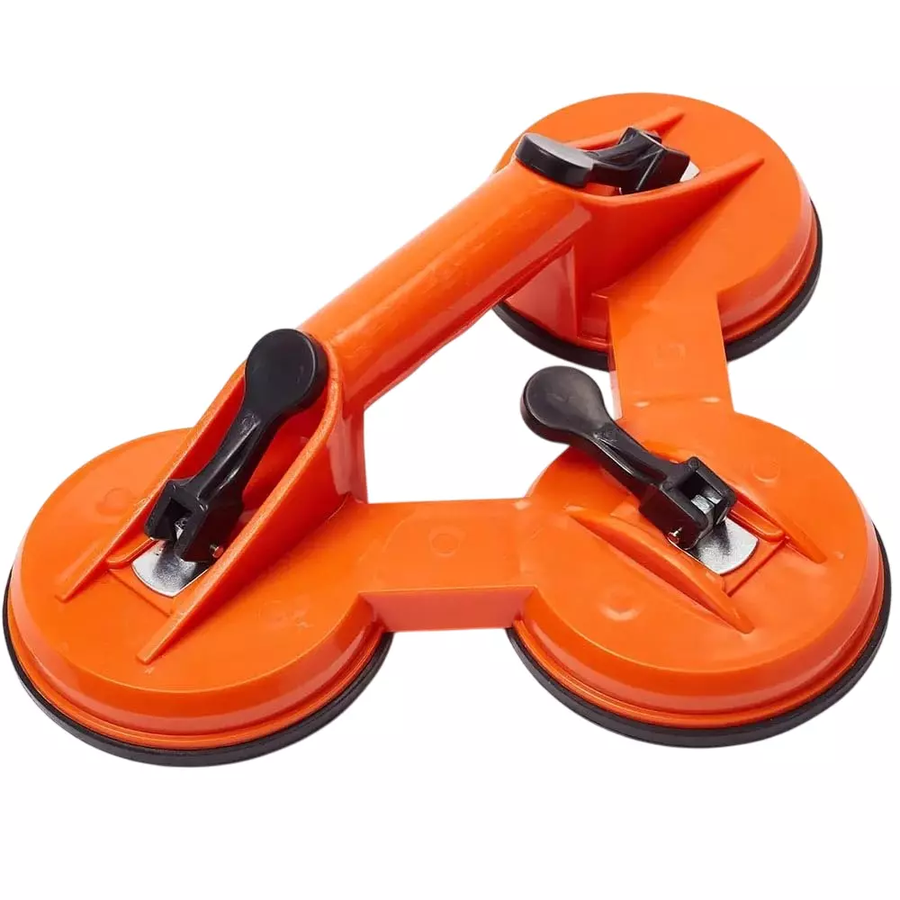 DY TOOLS Triangle Suction Cup Glass Holder ABS Plastic + Natural Rubber 12x11 cm & 32x11 cm Size (Pack of 2)
